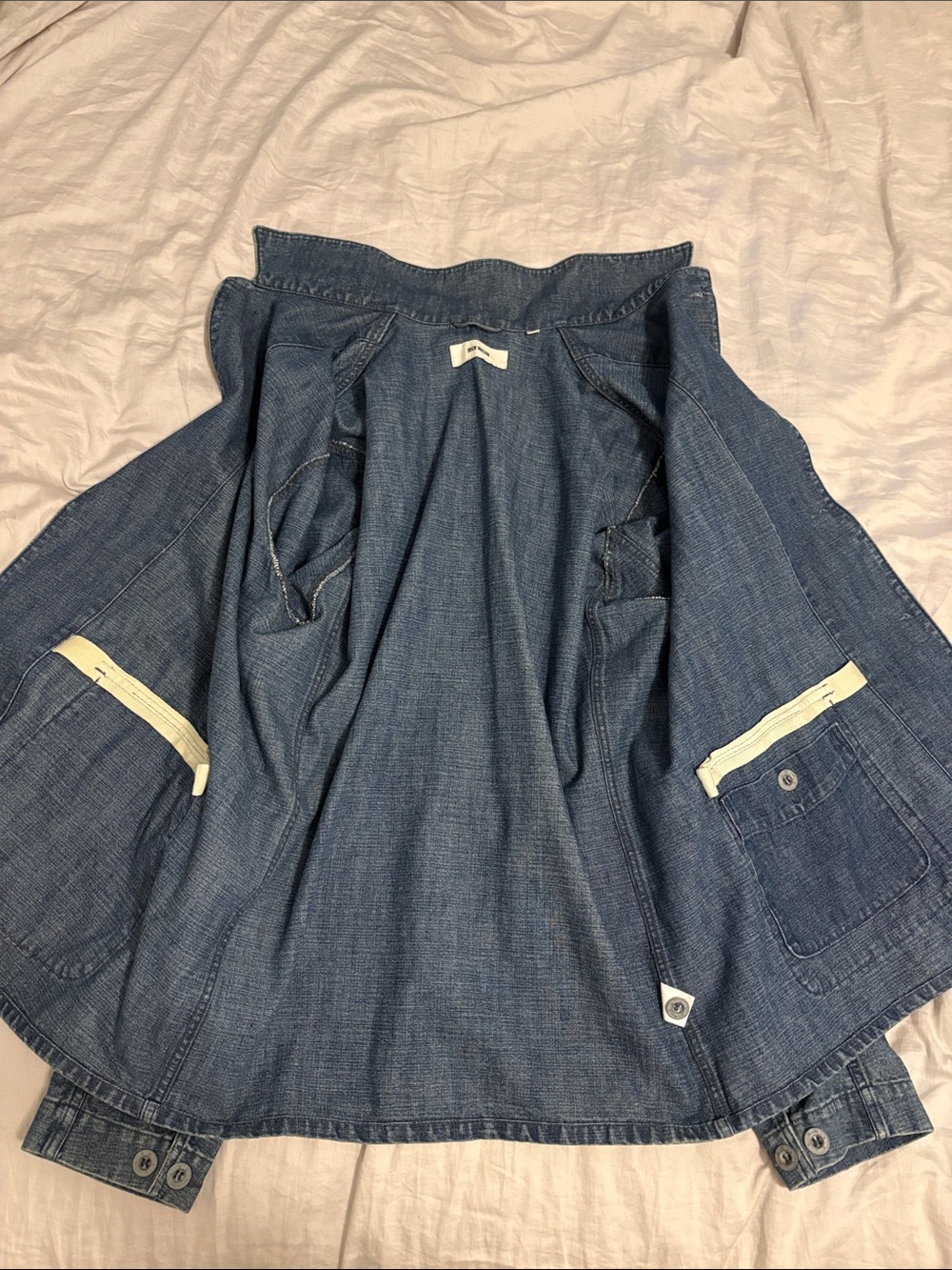 Buck Mason Denim Chore Coat - Picture 3 of 7